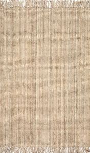 Forma redonda blanca y natural con diseños de bordes alfombras de yute y alfombras de bajo precio alfombras de yute muy demandadas para sala de estar de hotel - Product Image 4