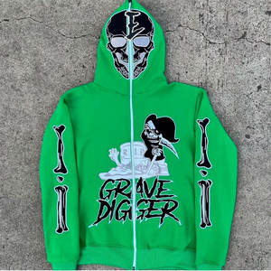 Sweat-shirt à capuche surdimensionné à manches longues pour hommes sérigraphie - Product Image 5