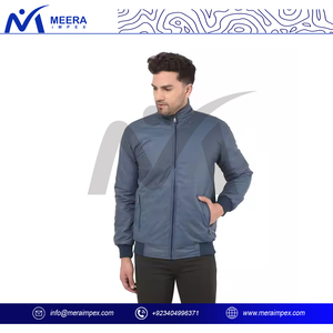 Blouson d'aviateur à fermeture éclair extensible et décontracté pour hommes Blouson d'aviateur léger pour hommes Mode décontractée - Product Image 3