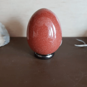 Huevo de piedra de oro rojo al por mayor, cristal curativo natural para decoración del hogar, Equilibrio Energético, piedras preciosas pulidas, amor, fabricante de confianza - Product Image 3