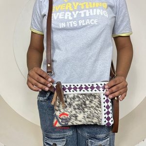 Sac à main en cuir à carreaux miniature pour femme avec bracelet, sac à main en cuir de vache véritable de haute qualité, sac à bandoulière - Product Image 1