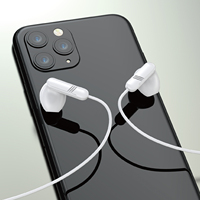 Headset Mikrofon Berkabel Putih EP-269 1.2M Earphone Berkualitas Tinggi Desain In-Ear Nyaman Tahan Air IPX-7 Tanpa Peredam Kebisingan