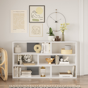 Aruba moderno elegante diseño de madera modular horizontal librería resistente elegante sala de estar hogar Oficina escuela conjunto envío gratis - Product Image 2