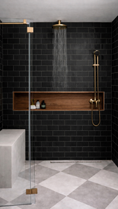 Striped Black Marble <b>Mosaic</b> Tile Polished Modern Amalfi Design 8mm Thick Water Resistant Eco-Friendly 5 Year Interior Wall - Product Image 4