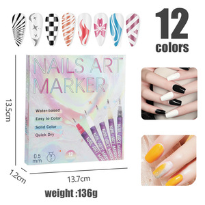 ปากกาแต่งเล็บแบบจุดลาย ปากกาแต่งเล็บลายเส้น ปากกาเจลแต่งเล็บ ขายดี - Product Image 2