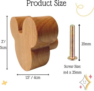 Natural wooden elegant knob pull cabinet drawer for home dresser door cabinet furniture decorative <b>kitchen</b> wardrobe handle knobs - Product Image 4