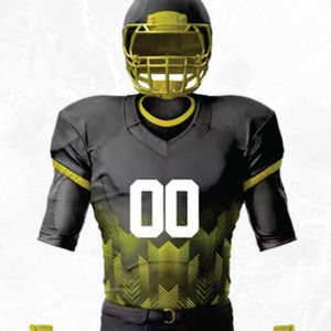 100% Polyester sublimé football américain uniforme pour hommes respirant noir vegas or attirail sergé équipe Gear maillot court - Product Image 2