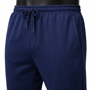 Conjunto Deportivo Unisex Azul Marino, Manga Larga con Cierre, Estilo Casual para Correr, Color Sólido, Transpirable, Poliéster y Algodón, Ropa de Invierno de Secado Rápido 2 - Product Image 4