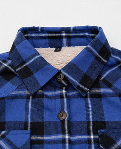 Chemise en flanelle pour homme avec logo personnalisé, 100% coton, bleu, boutons, manches longues, coupe classique, décontractée, printemps, écologique, séchage rapide - Product Image 4