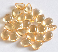 Quartz Citrine Naturel de Marque AMARA, Coupe Poire Polie, Cabochon Jaune, Fournitures de Fabrication de Bijoux - 3x5mm 20x30mm, Pierres Précieuses DIY pour Bagues