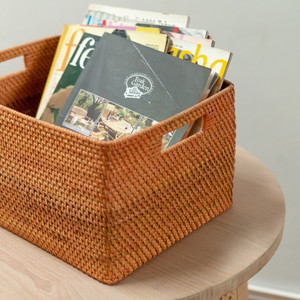Panier en rotin naturel avec poignées pour la maison et le stockage fait à la main du Vietnam - Product Image 4