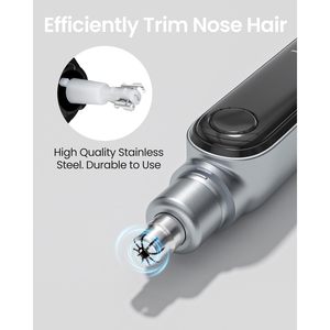 Tondeuse nasale professionnelle étanche IPX7 pour hommes, affichage LED, rechargeable, double lame, tondeuse à poils d'oreille, indolore et portable - Product Image 5