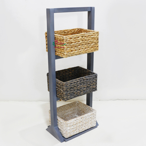 Eco-Friendly Handmade Water Hyacinth <b>Storage</b> Rack, Durable Organizer <b>Shelving</b> <b>Units</b> For Home Decoration - Product Image 5