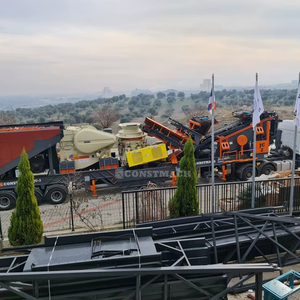 60-80 TPH Solution complète de concassage de pierres mobiles Usine de concassage de mâchoires mobiles pour l'exploitation minière Core Motor Engine Bearing Gear PLC Gearbox - Product Image 1