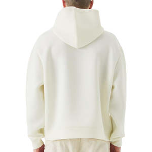 Sudadera con capucha de lana GSM pesada personalizada, sudadera de invierno con patrón sólido, bordado con hombros caídos, cultivo de ganchillo de alta calidad - Product Image 4