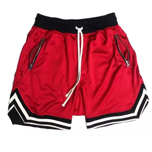 Pantalones cortos de entrenamiento de poliéster 100% hechos en Pakistán para hombres, pantalones cortos de malla de baloncesto deportivos de verano informales sólidos con logotipo personalizado para gimnasio - Product Image 3