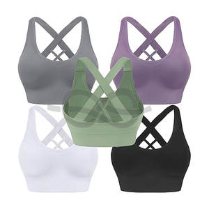 Soutiens-gorge rembourrés à bretelles femmes sans couture soutien moyen soutien à fort Impact Yoga et athlétique exercice soutiens-gorge Performance - Product Image 1