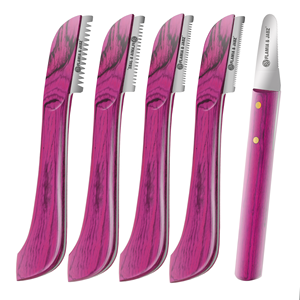 Couteau de toilettage pour animaux de compagnie en acier inoxydable et bois, écologique, pour Terrier - Product Image 1