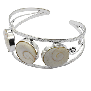 Bracelet en argent sterling 925 avec pierre naturelle de Sainte Lucie-Bracelet Oeil de Shiva pour femme-Design de bijoux méditerranéens - Product Image 3