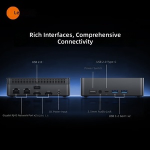 Mini PC Lecoo 12e génération avec Intel N100 (jusqu'à 3,4 GHz) 4C/4T, 8 Go DDR4, SSD M.2 256 Go, Bureau partagé, pour les entreprises, DOS Op - Product Image 2