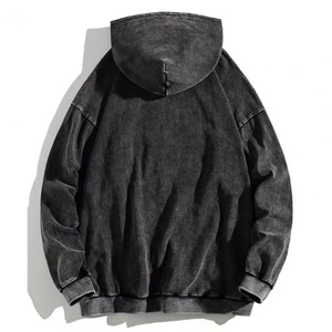 100% algodón lavado ácido sudaderas bordado camuflaje lavado ácido mujeres sudaderas con capucha para hombre térmico Otoño Invierno Casual lavado ácido - Product Image 4