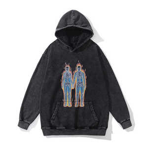 Dernier arrivage vente en gros de sweats à capuche délavés à l'acide pour adultes vêtements de ville Offre Spéciale sweatshirts à capuche délavés à l'acide pour hommes - Product Image 1