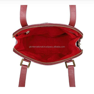 Sacs à main élégants et polyvalents en cuir de vache véritable pour femmes avec 1 compartiment principal, 2 poches et 1 poche arrière zippée - Product Image 6