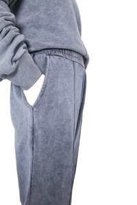 Conjunto Deportivo de Sudadera con Capucha y Pantalones de Chándal, 100% Algodón, Estampado, Lavado Ácido, Unisex, para Invierno, Hecho a Medida en Fábrica, OEM - Product Image 5