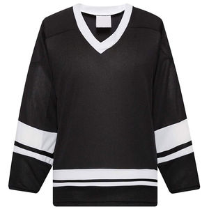 Maillot de hockey sur glace personnalisé 2026 en gros, service OEM, 100 % coton, séchage rapide, respirant, logo personnalisé, couleur personnalisée, entièrement teint - Product Image 2