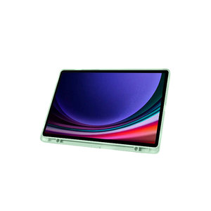 เคส Netzy สีโรสโกลด์แบบพับสามตอนสำหรับ Galaxy Tab S9 Plus รองรับปากกา SAFA พร้อมช่องใส่ปากกา ขาตั้ง วัสดุ TPU PU PC เพื่อการปกป้อง - Product Image 2