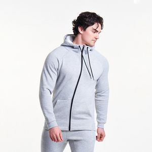 Vente en gros de streetwear avec logo personnalisé pour hommes sweats à capuche zippés nouvelle mode vêtements d'hiver légers grande taille à capuche imprimés - Product Image 6
