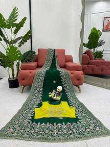 El último diseñador Faux Georgette Thread Work Saree de FabZone - Product Image 2