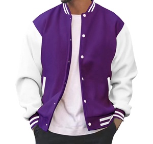 Chaquetas Varsity Personalizadas al por Mayor para Hombre, Chaquetas Deportivas Transpirables de Color Sólido, Chaquetas de Tela Delgada de Manga Larga para Hombre, Chaqueta de Secado Rápido - Product Image 3