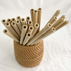 Pajita Desechable de Bambú Biodegradable y Ecológica, Cubiertos de Bambú Portátiles Ecológicos - Product Image 6