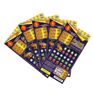 Impression couleur mate coupon de carte de loterie avec numéro de série carte de loterie à gratter et à gagner en gros - Product Image 2