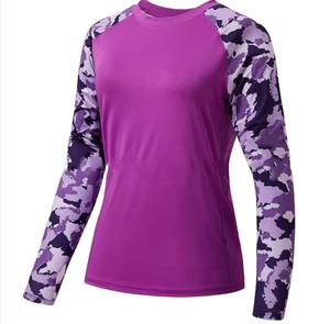 Ropa de pesca para mujer Impresión por sublimación 100% Poliéster UPF50 Secado rápido Anti-UV Transpirable Camisas de pesca para mujer - Product Image 6
