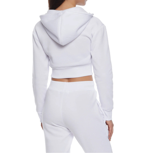 Élégant 2 pièces femmes Biker Shorts ensembles manches longues Logo personnalisé 100% coton décontracté pour salon porter Jogger haut court pour l'hiver - Product Image 6