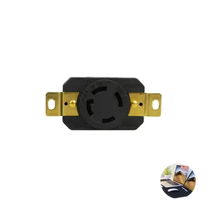 WJ-6437B Hot sales NEMA L16-30 30A locking hole plug assortment locking industrial receptacle for Safety mechanism