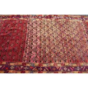 4.1x9 ft Vintage Turkish Rug, Area Rug, <b>Red</b> <b>Wool</b> Rug - Product Image 4