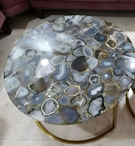 Best-seller table basse en agate Table d'appoint moderne de luxe faite à la main Meubles de salon décoratifs de qualité supérieure Fournisseur en gros - Product Image 3