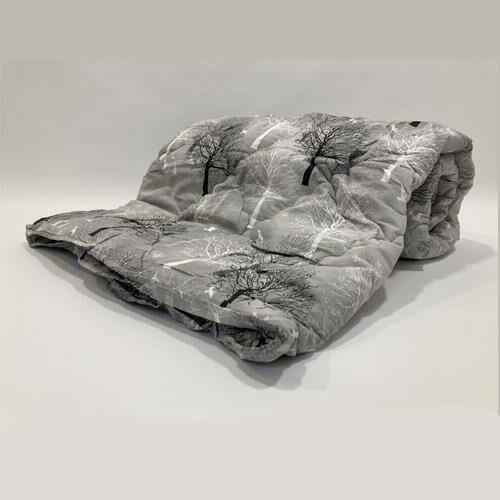 Lokce Patterned Quilt 115 X 215 Single Gray Tree