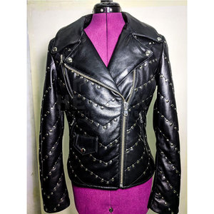 Vente en gros Veste en cuir PU de haute qualité en peau de mouton pour femmes Veste d'automne finie à la mode - Product Image 2