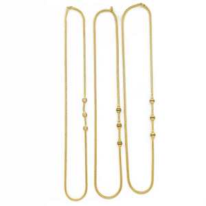 Collares de Cadena de Moda para Mujer, Chapados en Oro Micro de 14K, 18K y 24K, con Piedras de Circonita Cúbica, al por Mayor - Product Image 3