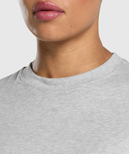 Hot Selling 100% Cotton 200 GSM Jersey Lightweight Gym Wear T-<b>Shirt</b> <b>For</b> Women Custom Printed Logo Crew Neck Gym Wear <b>Tee</b> <b>shirt</b> - Product Image 5