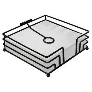 Porte-serviettes noir mat de luxe pour les espaces de restauration Porte-serviettes moderne pour la mise en scène de fête Fabriqué en métal par Zahid Exports grand grossiste - Product Image 4