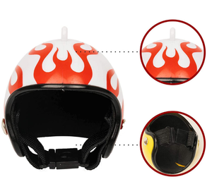 Pequeño casco de pollo de plástico lindo para mascotas transpirable cálido sólido pájaro seguridad Navidad lindos accesorios para mascotas - Product Image 2
