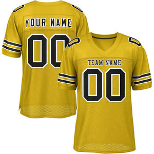 Jersey de Fútbol Americano Rosa Personalizado para Mujer, Cuello en V, Manga Corta, Nombre del Equipo Sublimado, Ropa Deportiva Transpirable de Malla - Product Image 3
