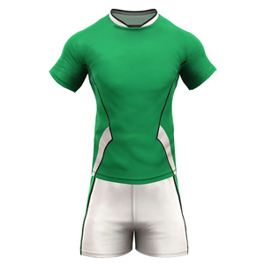 Uniformes de rugby à manches courtes de haute qualité Conception personnalisée Ensembles courts de maillot de rugby en tissu léger sublimé - Product Image 5