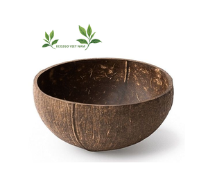 Cuenco de cáscara de coco natural lacado hecho a mano 100% de cáscara de coco con muestra gratis y precio barato en Eco2go Vietnam - Product Image 1