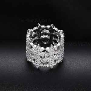 Bague croix en diamant glacé pour femmes à la mode 10K/14K/18K or D couleur Vintage Hip Hop bijoux de haute qualité pour le réglage de pavé certifié - Product Image 3